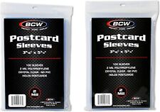 BCW Postcard Sleeves 200 (Two Packs of 100) 2 Mil Polypropylene 3-11/16 x 5-3/4 picture