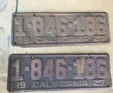 Set 2 1927 CALIFORNIA LICENSE PLATE PLATES picture