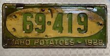 1928 Idaho Potatoes License Plate Rare Potato Advertising Transportation picture