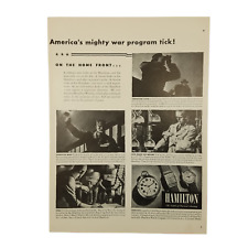 1942 Hamilton Watches Vintage Print Ad The Watch Of Railroad Accuracy picture