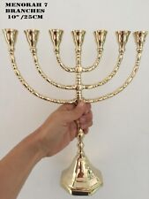 Brass Menorah 7 Amazing Classic Gold Plated Jewish Branches 10