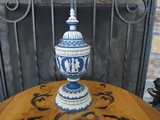 Wedgwood Masterpiece Series Tri-Color Jasperware Diceware Diced Athena Vase Urn picture