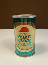 Carling's Red Cap Ale Pull Tab Beer Can Bottom Opened Steel Empty picture