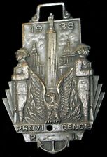 ANTIQUE 1938 PROVIDENCE RHODE ISLAND MILITARY ANCHOR POCKET WATCH FOB WALLACE RI picture
