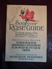 Vintage 1933 Chicago Century of Progress Exposition Souvenir Rose Guide Garden picture
