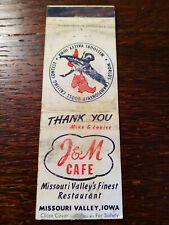 Vintage Matchcover: J&M Cafe, Goose Calling Contest, Missouri Valley, IA picture