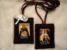 St. Dominic Brown Scapular 100%Wool Handmade in USA picture