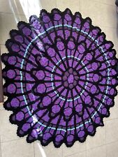 Cathedral  Rose  Stained Glass Crochet Afghan picture