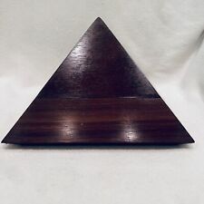 Vintage Large Wooden Pyramid Jewelry/ Trinket Box picture