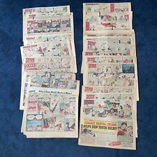 Smilin Jack + Texas Slime 1949-1950 1/2 Page Comic Lot of Approx. 61 MR picture