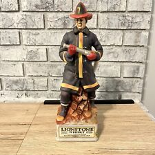 Lionstone Whiskey 1973 Firefighter Collectible Empty Porcelain Decanter picture