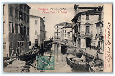 1903 Boat from Canale Vena - S. Andrea Chioggia Italy Antique Posted Postcard picture