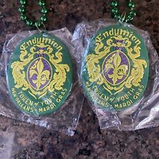 SET OF 2 KREWE OF ENDYMION OFFICIAL MEDALLION BEADS NEW ORLEANS MARDI GRAS picture