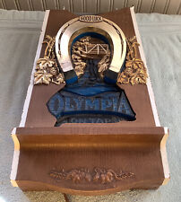 vintage OLYMPIA GOOD LUCK LIGHTED ROLLING BEER SIGN USED WORKING Needs Repairs picture