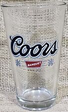 Vintage Coors Banquet Beer Bar Clear Bar Glass 16oz. Pre-owned 5.5 Inches Tall picture