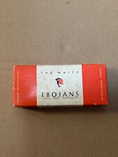 SUPER RARE Vintage- The White Trojans Condom Tins (4) in Cardboard DOZEN BOX picture