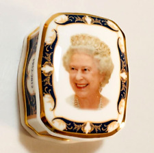 Queen Elizabeth ll Trinket Box Ayshford Fine Bone Chine England Jubilee 60 Years picture