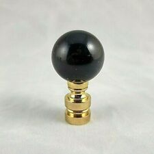  BLACK  GLASS   BALL  ELECTRIC  LIGHTING  LAMP  SHADE  FINIAL  (NEW) picture