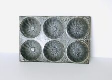 Antique Gray Mottled Graniteware Enamelware Muffin Bundt Cake Pan 11