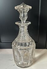 Georgian Anglo-Irish Cut Sheaf Of Wheat Lead Crystal Decanter picture