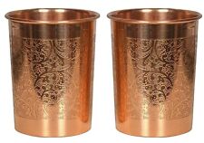 Pure Copper Handmade Water Drinking Glass Tumbler For Health Benefits Set Of 2 picture