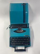 Vintage Mid Century Smith Corona Super G Aqua Portable Typewriter Ghia Design picture
