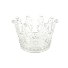 Regal Hobnail Crown Glass Candle Holder, Clear, 6-Inch picture