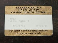 CAESARS PALACE CASINO CARD - CHARLIE SHEEN  1994 VERY RARE picture
