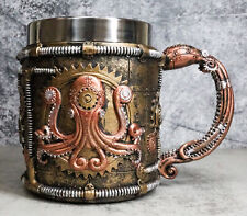 Ebros Steampunk Kraken Octopus Cyborg Drinking Mug Cup 6