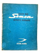1959-63 Simca Service Manual Car Auto Cars picture
