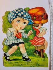 Antique  Valentine German Mechanical Card Kitsch Large 1930s picture