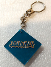 Vtg Journey Rock Band Collector Blue Color Plexiglass Mirror Key Chain 1980s NOS picture