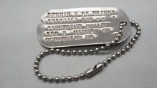 WWII 1943-1944 Army Dog Tag With Maryland Next Of Kin Address T43 44 picture