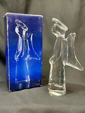 The Toscany Collection Crystal 9” Angel Sculpture Religious Wings Praying 1980s picture