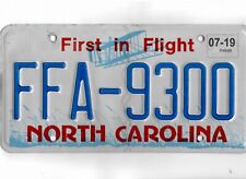 NORTH CAROLINA passenger 2019 license plate 