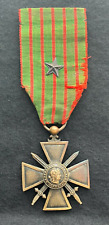WWI 1918 French Croix de Guerre with Bronze Star Citation. Original picture
