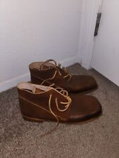 Confederate Dress Brogans. Brown Leather Smooth Side Out. Leather Soles. Size... picture