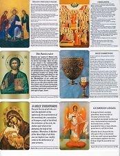 Orthodox Icon Prayer Cards -Pack of 20 assorted (2.2