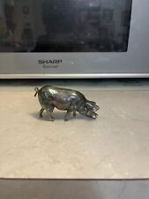 Miniature Pewter Pig Figure Silver Tone picture