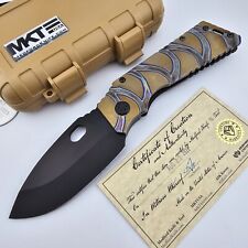 Medford TFF 1 Folding Knife Flame Striped Titanium PVD Coated S35VN Drop Point picture