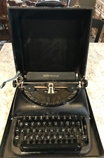 Remington Vintage Portable Manual Typewriter Black w/ Case USA *As Is* picture