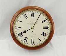 Late Victorian Single Fusee Four Pillar Movement Dent Royal Exchange Wall Clock picture