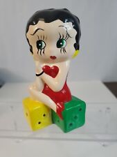 Vintage Betty Boop In Red Dress Sitting On Dice 5