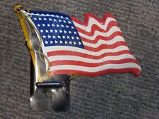 ORIGINAL 1940'S AMERICAN FLAG LICENSE PLATE TOPPER RARE WW2 USA VINTAGE picture