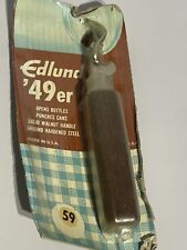 NEW Vintage Edlund Co Can Bottle Opener Combo Wood Handle Burlington VT USA NOS picture