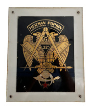 VINTAGE HAND PAINTED FREEMASON 32ND DEGREE MASONIC SIGN picture
