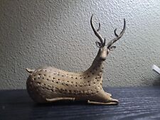 Vintage Dhokra Brass Deer / Antelope,   Metal Folk Art Animals RARE picture