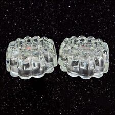 Princess House Reversible Crystal Bubble Candleholder Clear Candle Stick Holder picture
