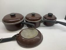 Vitg Sears 7 piece Set of Cast Aluminium Brown pans & Pots with Lids & Fry Pan picture