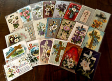 Lot of 22 Vintage Easter Religious~Postcards- Crosses with Flowers~h264 picture